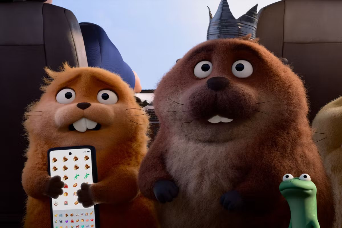 Deux castors mignons dans un vrai film d’action.