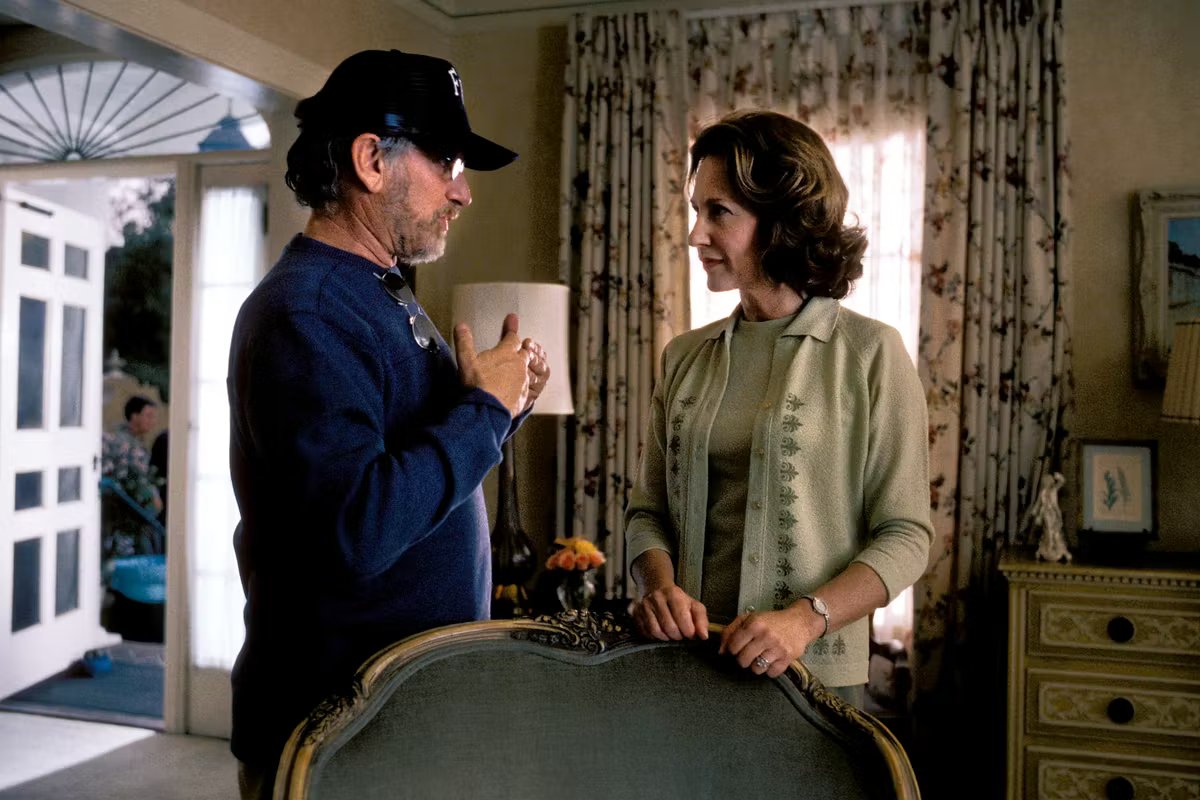 Steven Spielberg et Nathalie Baye sur le tournage.