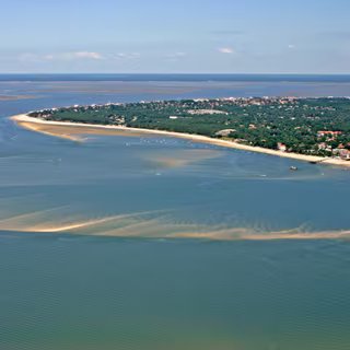 Vue aérienne du bassin d'Arcachon. © guitou33, Adobe Stock