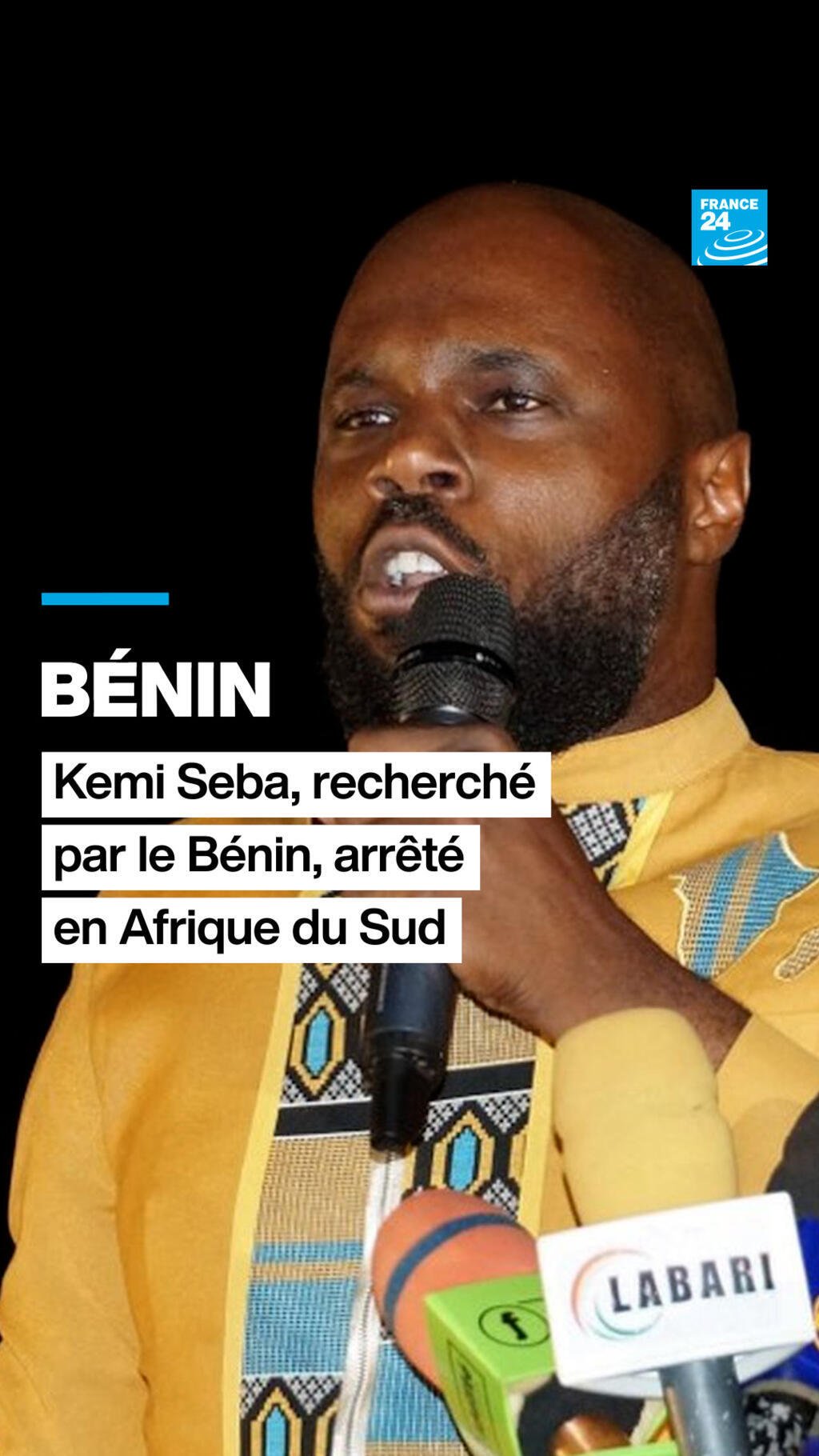 Kemi Seba, recherché par le Bénin, arrêté en Afrique du Sud
