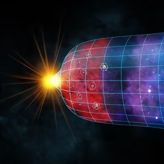 Illustration de l'évolution de l'Univers, du Big Bang à nos jours. © Andrea Danti, Adobe Stock