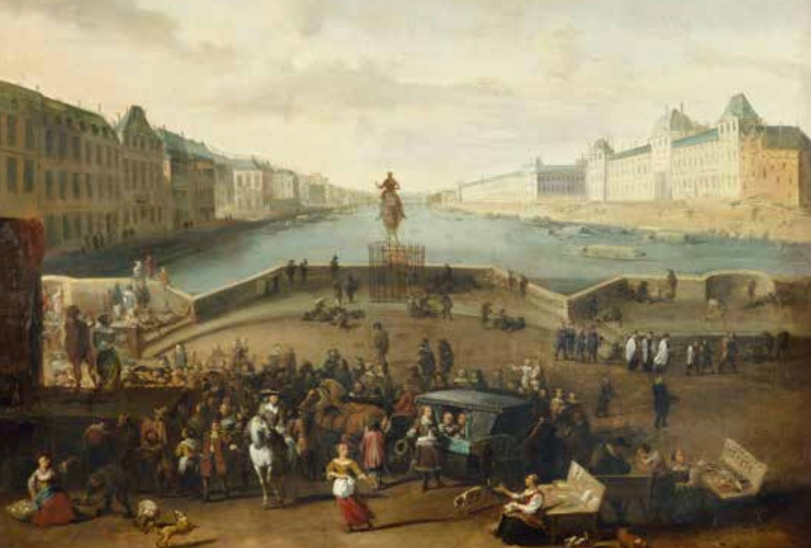 Hendrik Mommers, Vue de Paris et de la Seine depuis le Pont-Neuf, vers 1665