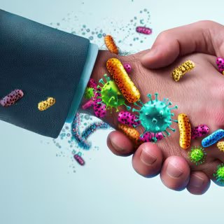 Une poignée de mains suffit à contracter un des 4 types de maladie. © Beer AI, Adobe Stock