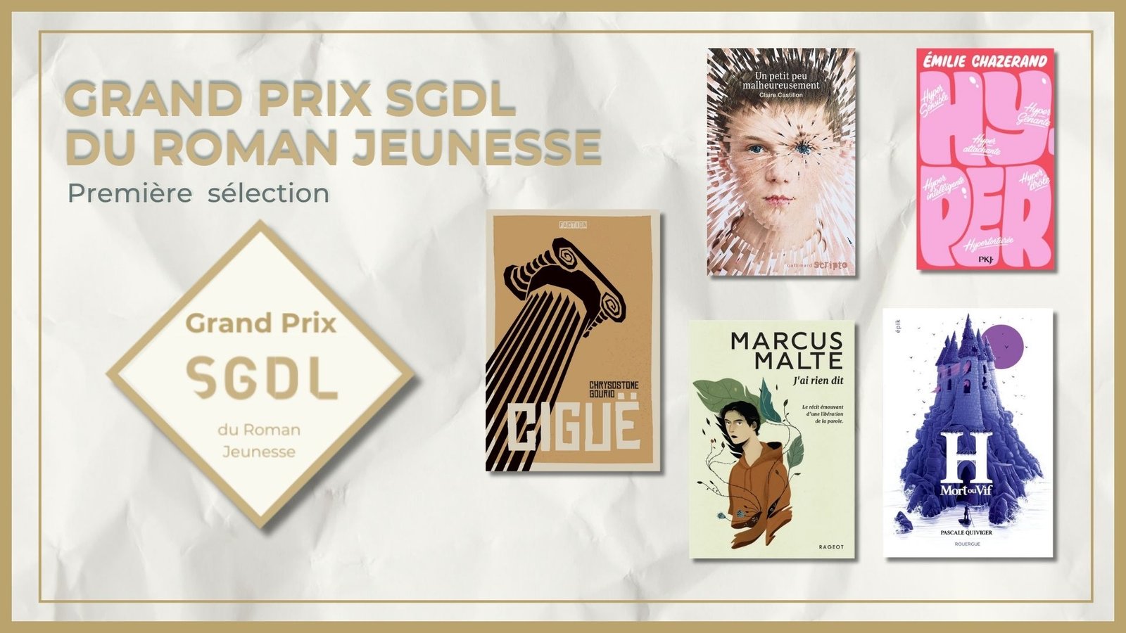 Grands Prix SGDL de printemps 2026 : les premières sélections dévoilées 2 /uploads/images/1ere-selection-jeunesse-69cfce0582dfd723703033.jpg