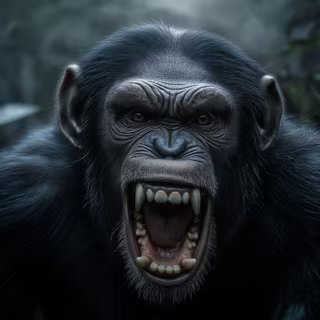 Selon les chercheurs, il est possible que la guerre des chimpanzés de Gombe ait contribué à l'apparition de violence transgénérationnelle. © Andres Mejia, AdobeStock (généré par IA)