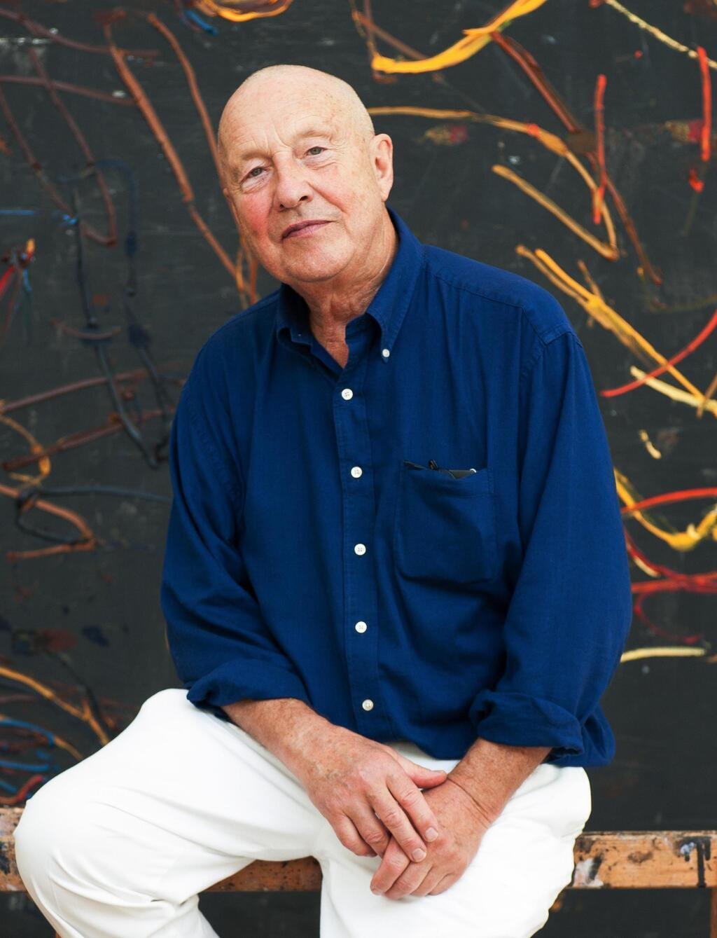 L’artiste allemand Georg Baselitz, ici dans son atelier en 2014.