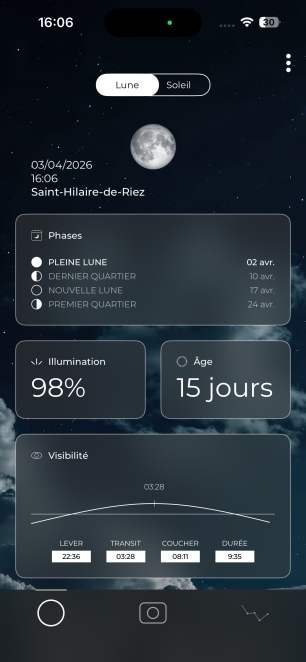 Vaonis Hestia - test - 6 Les données sur la Lune