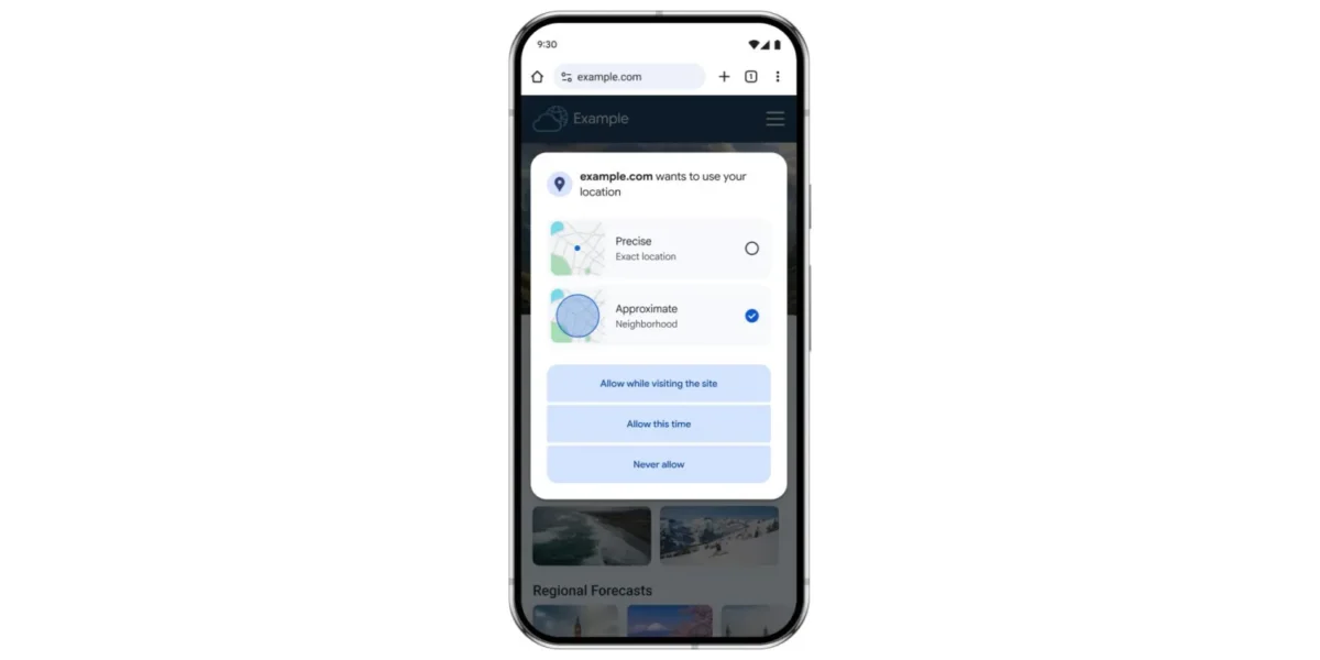 chrome approximate location
