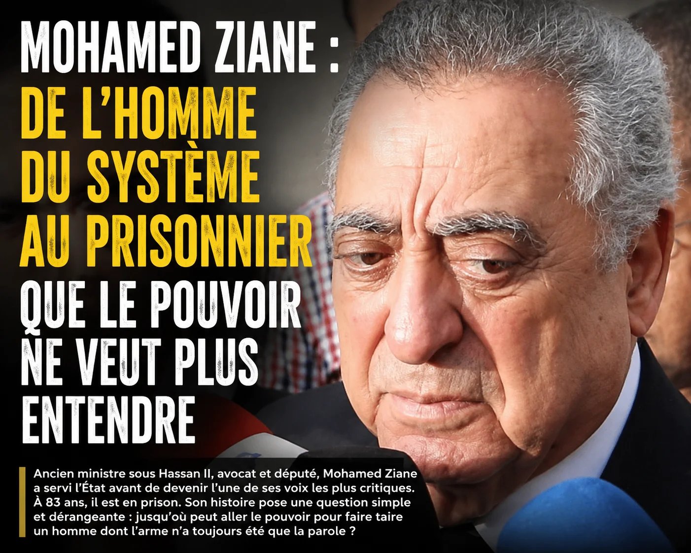 Mohamed Ziane : de l’homme du système au prisonnier que le pouvoir ne veut plus entendre – Par Isaac Hammouch Mohamed Ziane : de l’homme du système au prisonnier que le pouvoir ne veut plus entendre – Par Isaac Hammouch