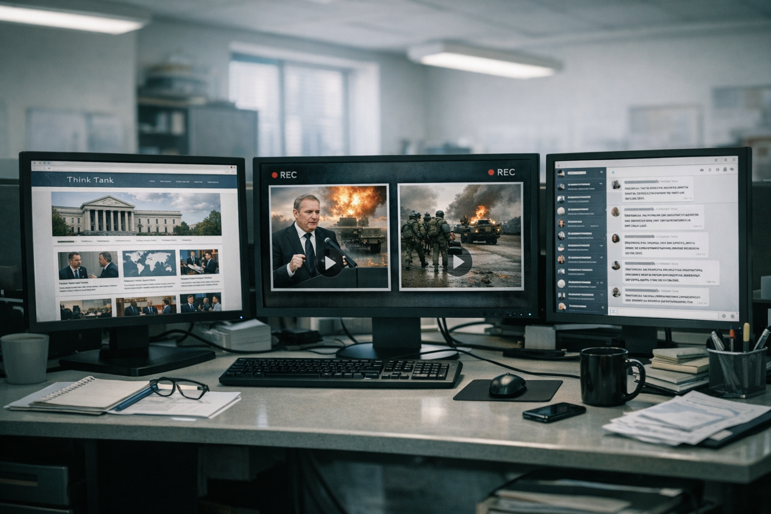Un réseau de désinformation dévoilé : faux think tank, vidéos truquées et chaînes Telegram Un réseau de désinformation dévoilé : faux think tank, vidéos truquées et chaînes Telegram