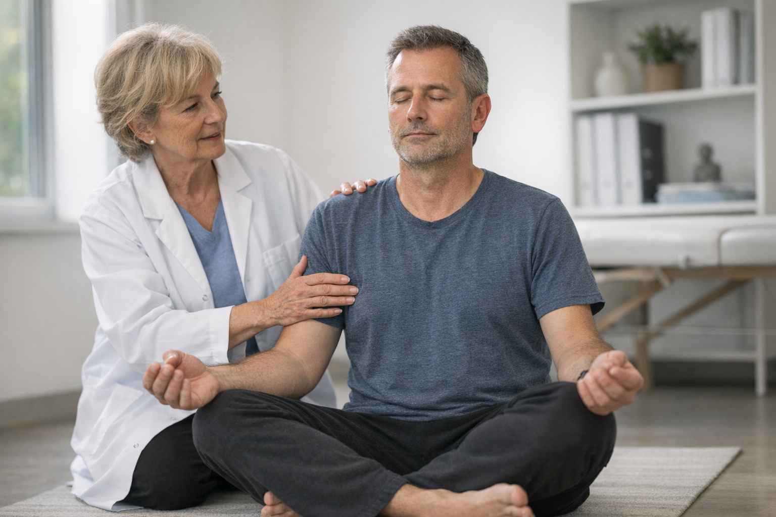 De l'urgence au tapis : Jocelyne Borel-Kuhner installe la première consultation de yogathérapie en France