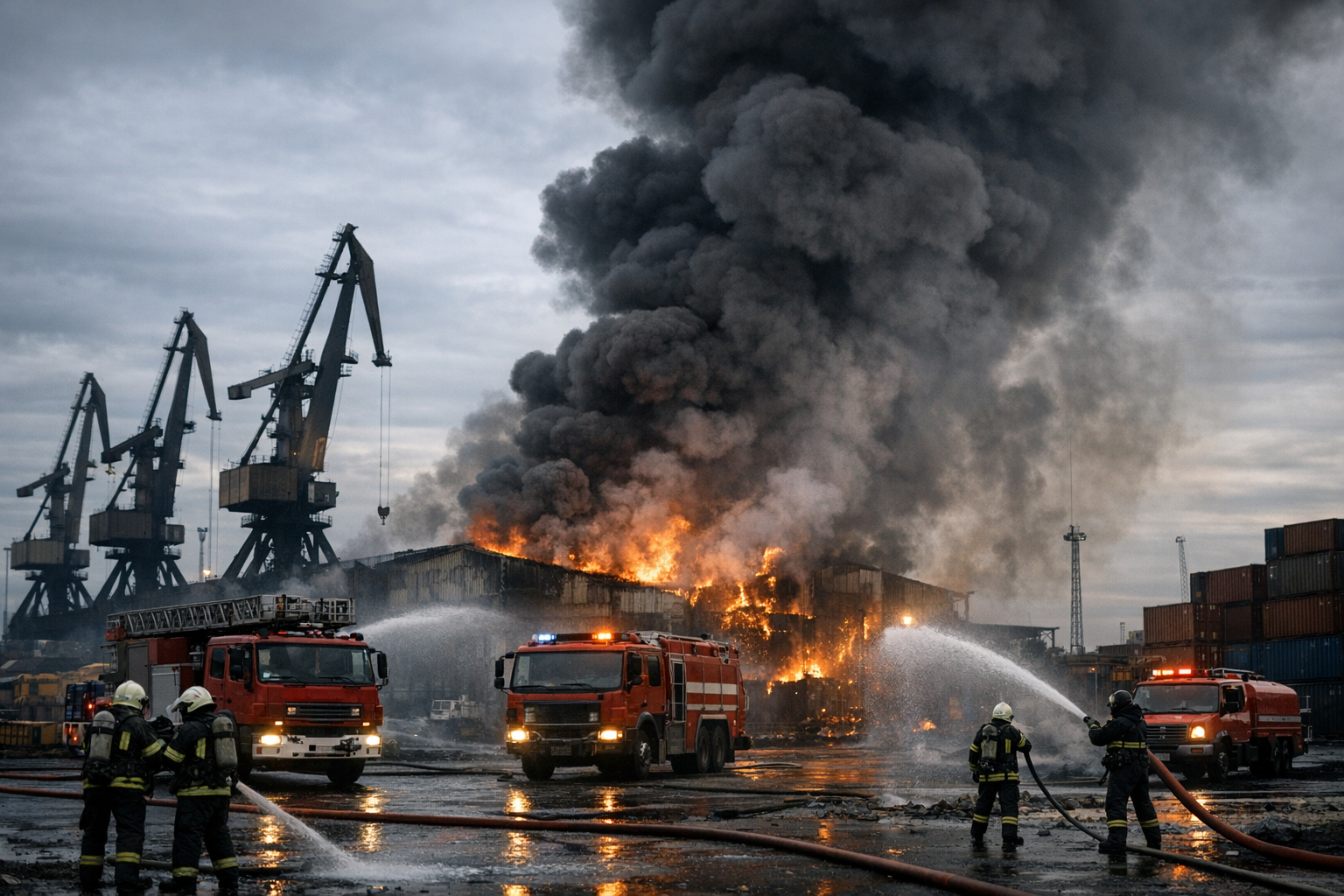 Vagues de frappes sur Kiev et incendie au port russe d'Oust-Louga : au moins 11 morts