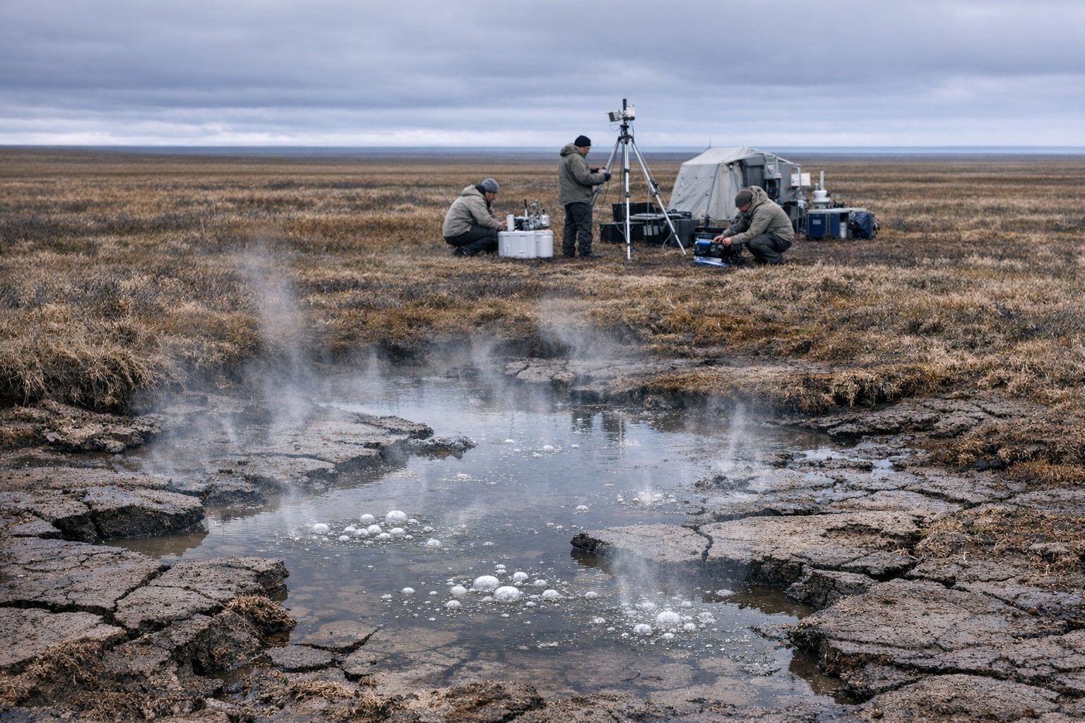 La Sibérie: la fonte du pergélisol intensifie les rejets de méthane